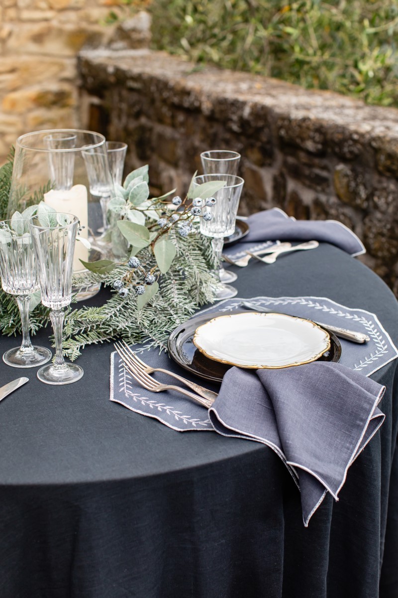 Set de table Lauro en lin enduit