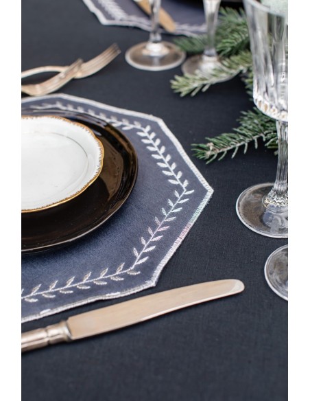 Set de table Lauro en lin enduit