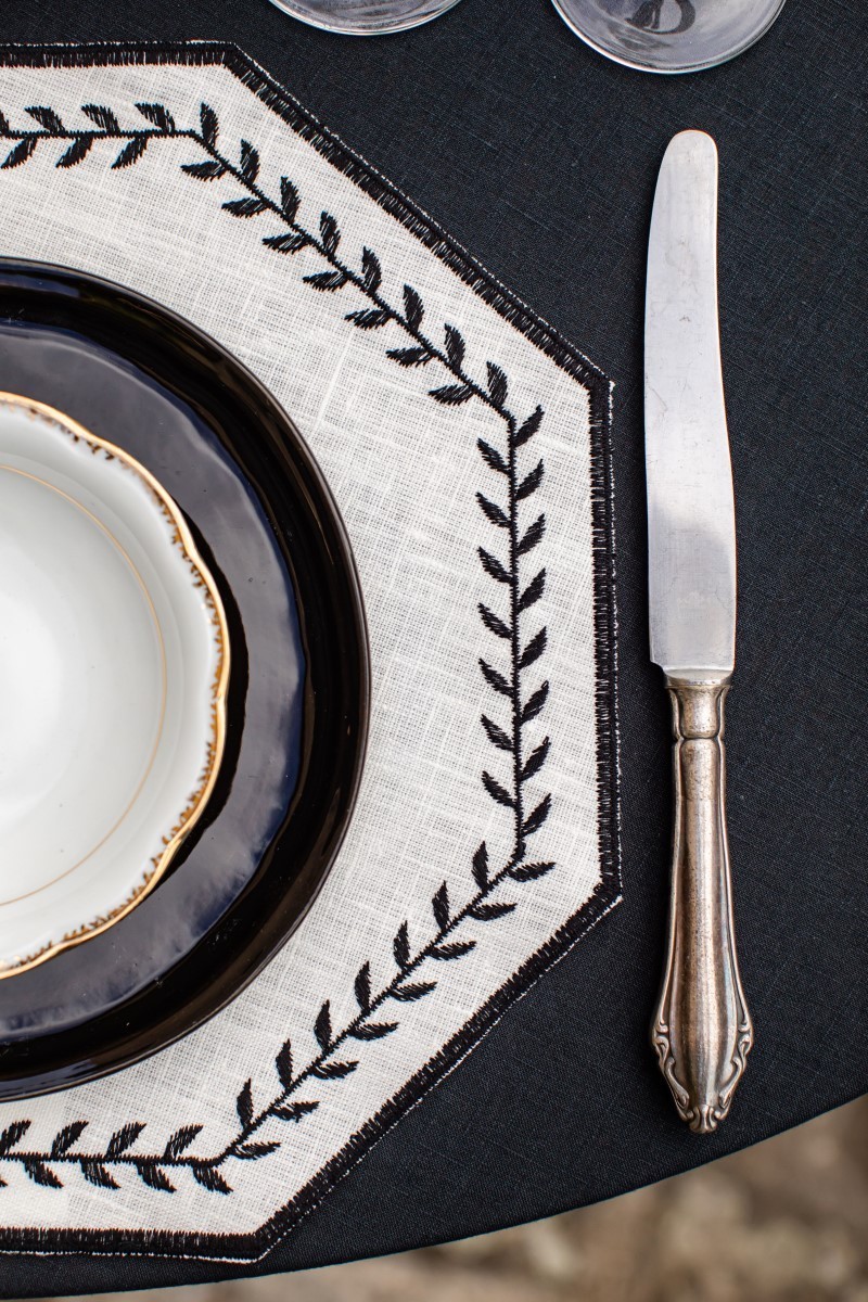 Set de table Lauro en lin enduit