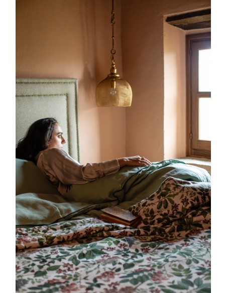 Pure Reversible Bedspread in Linen/Cotton