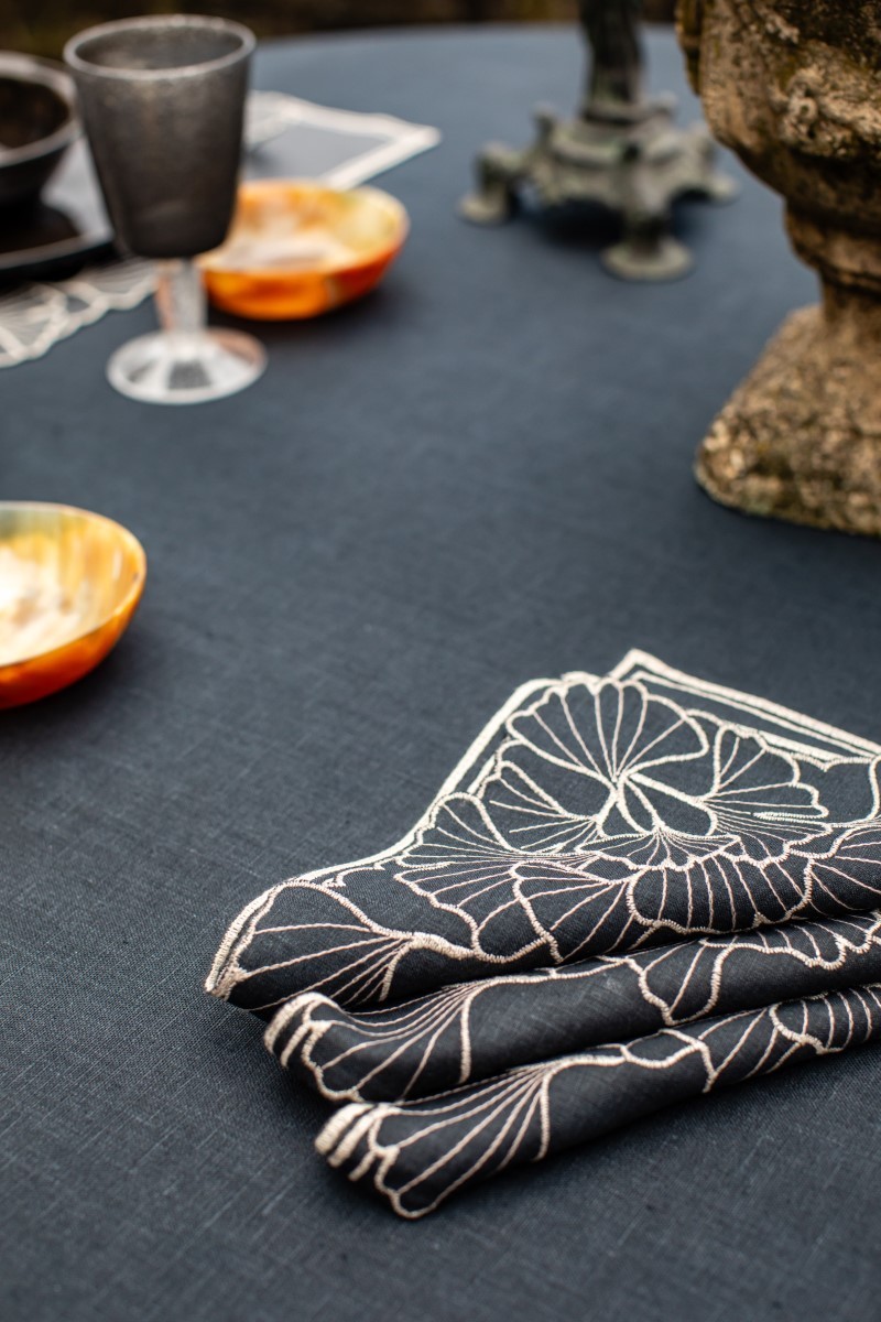 Serviette en lin Ginkgo