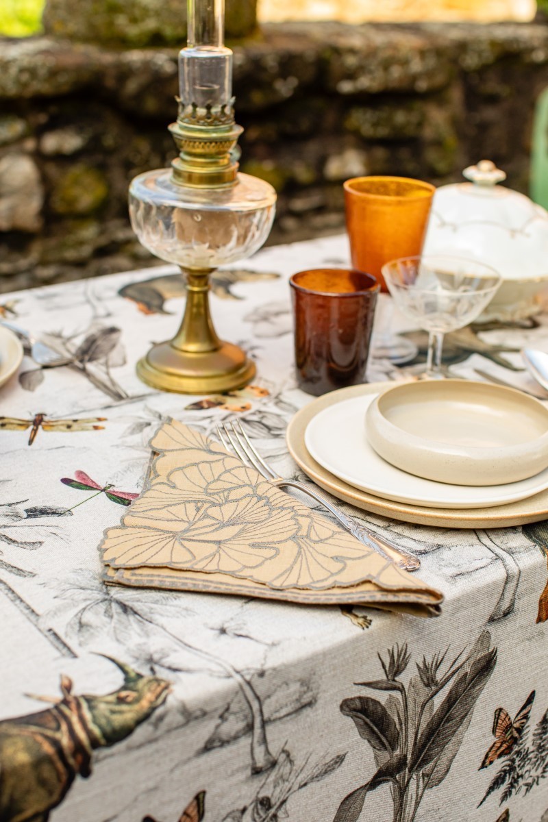 Serviette en lin Ginkgo