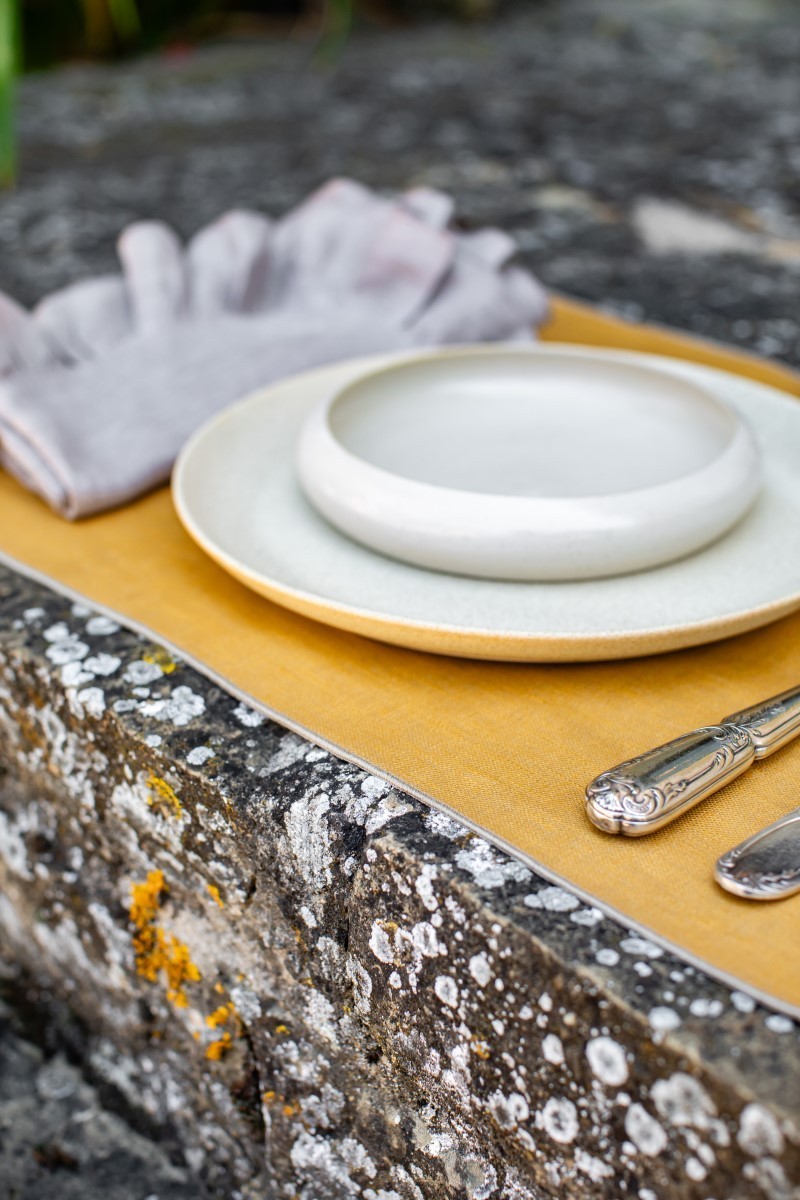 Linen Placemat Stain Resistant Filo