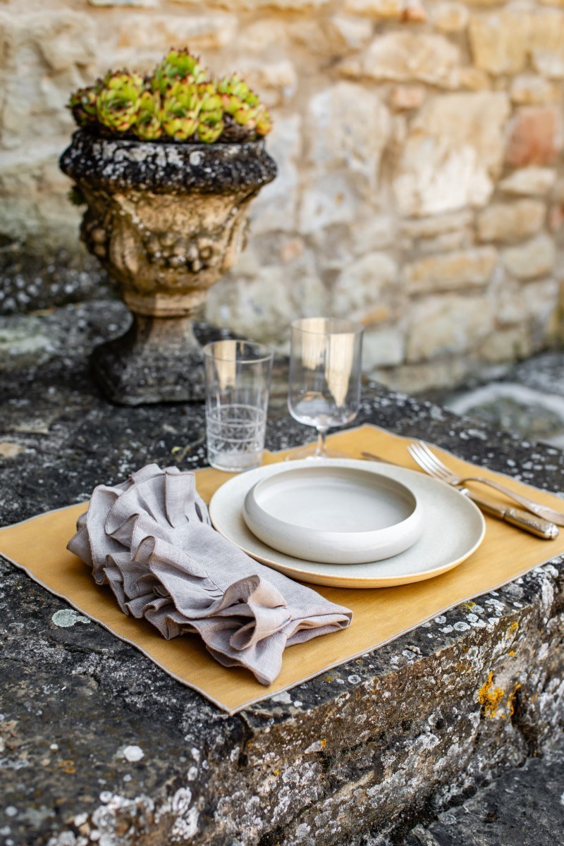 Linen Placemat Stain Resistant Filo