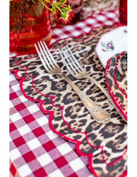 Serviette de table en lin viscose Letizia