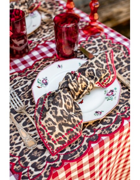 Serviette de table en lin viscose Letizia