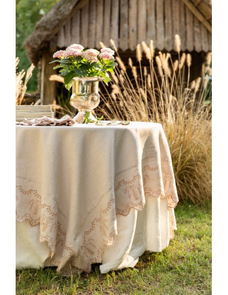 Eden Stain-Free Linen Tablecloth