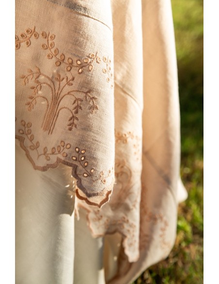 Eden Stain-Free Linen Tablecloth