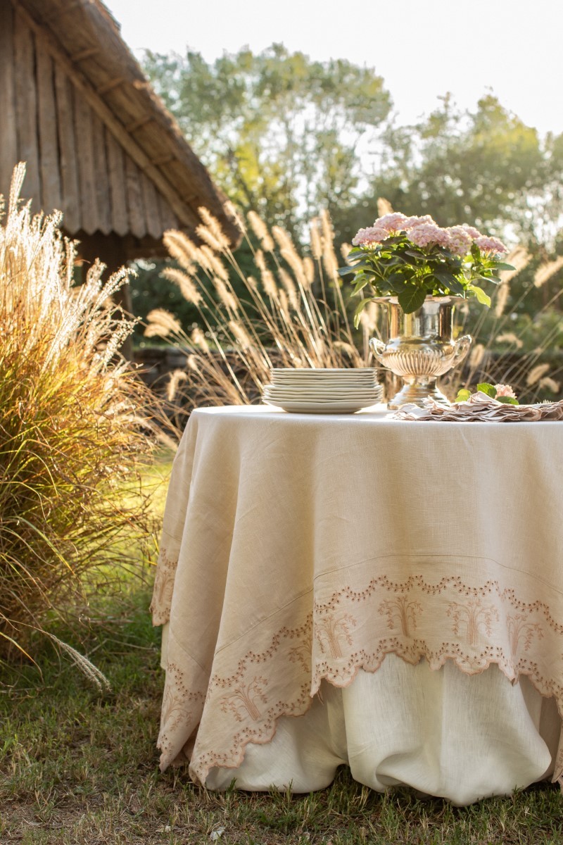 Eden Stain-Free Linen Tablecloth