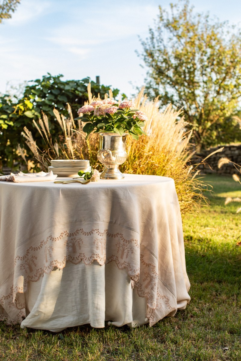 Eden Stain-Free Linen Tablecloth