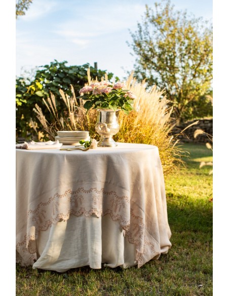 Eden Stain-Free Linen Tablecloth