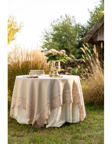 Eden Stain-Free Linen Tablecloth