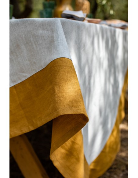 Stain Resistant Linen Bauhaus Tablecloth