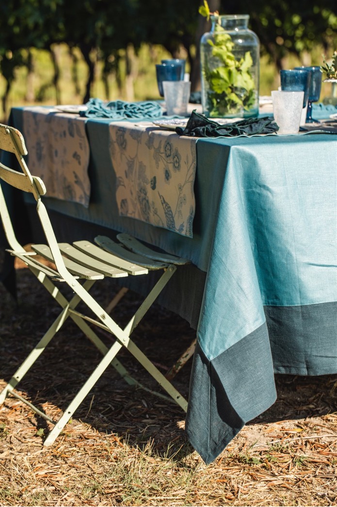 Stain Resistant Linen Bauhaus Tablecloth