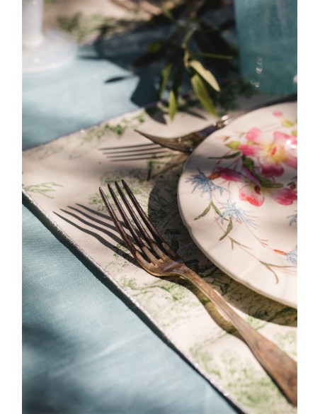 Stain Resistant Linen Bauhaus Tablecloth