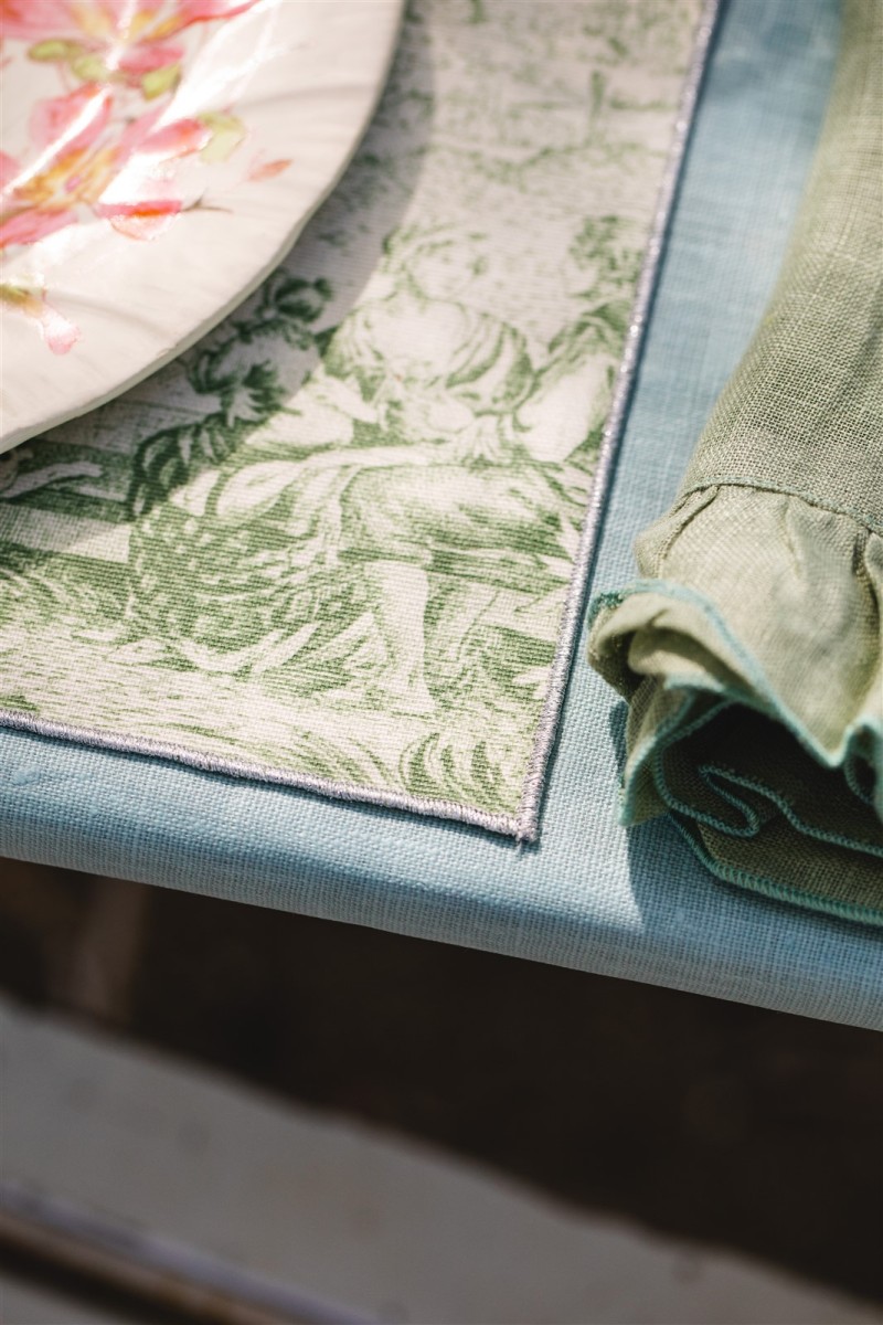 Stain Resistant Linen Bauhaus Tablecloth