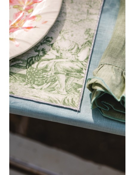 Stain Resistant Linen Bauhaus Tablecloth