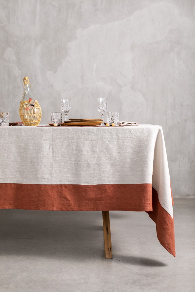 Stain Resistant Linen Bauhaus Tablecloth