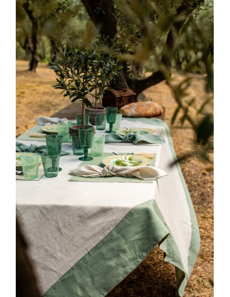 Stain Resistant Linen Bauhaus Tablecloth