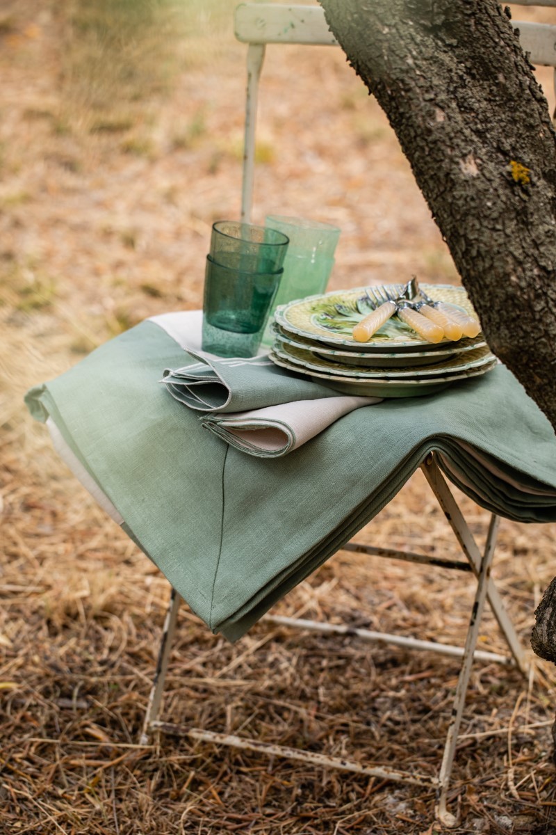 Stain Resistant Linen Bauhaus Tablecloth