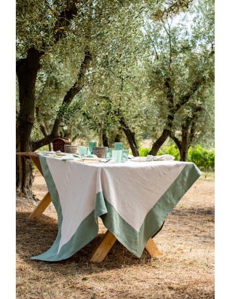 Stain Resistant Linen Bauhaus Tablecloth