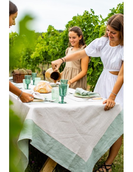 Stain Resistant Linen Bauhaus Tablecloth