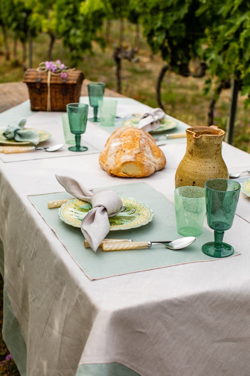 Stain Resistant Linen Bauhaus Tablecloth