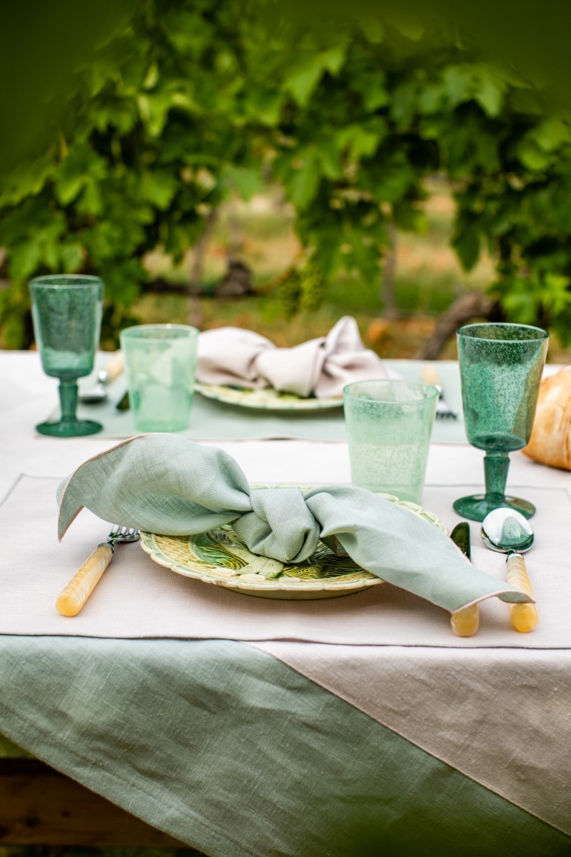 Stain Resistant Linen Bauhaus Tablecloth