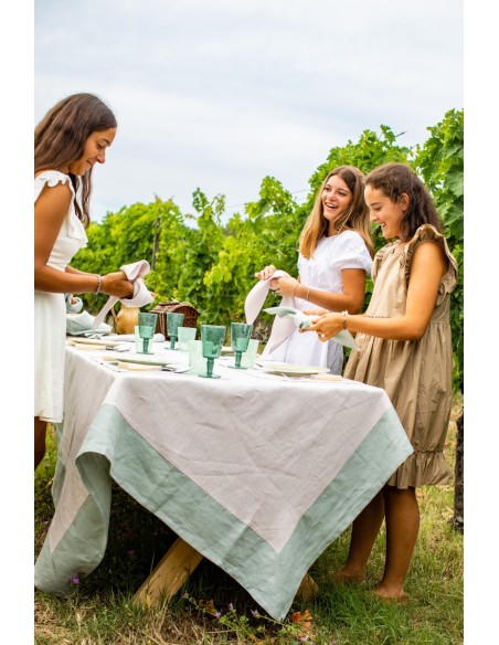 Stain Resistant Linen Bauhaus Tablecloth