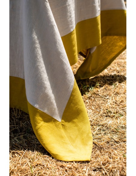 Stain Resistant Linen Bauhaus Tablecloth