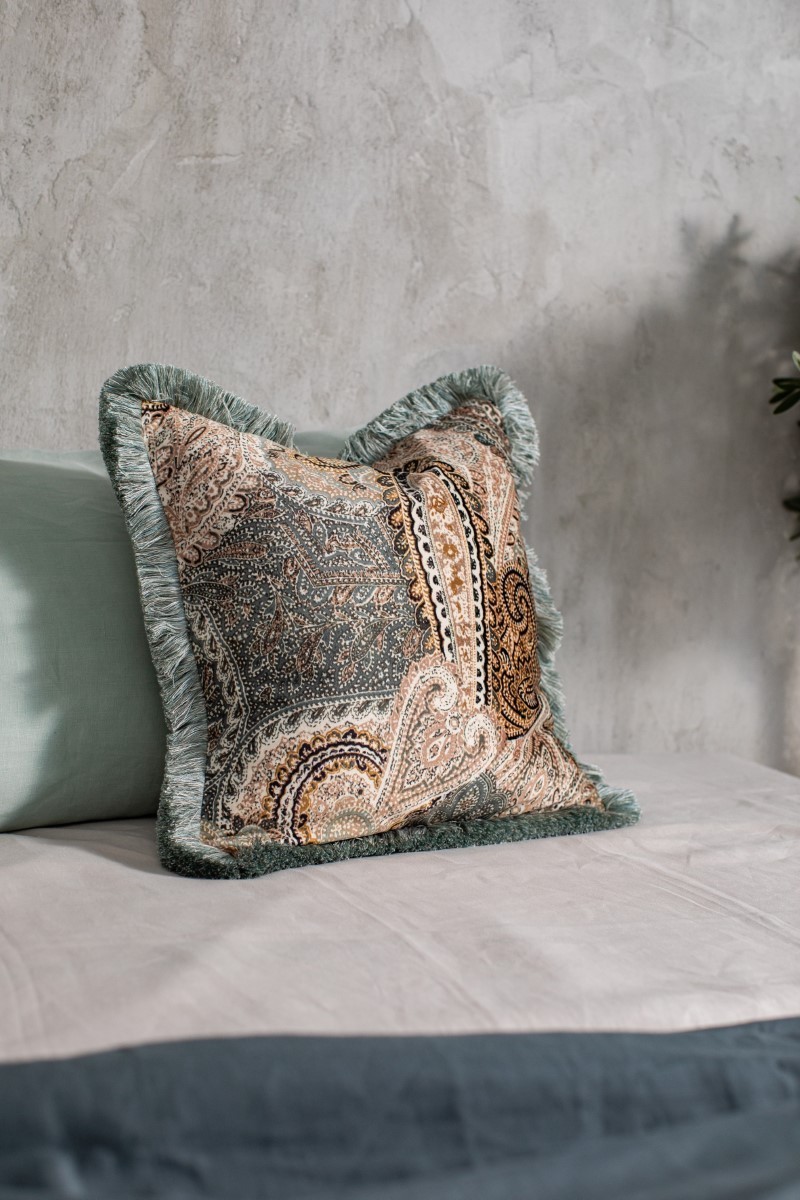 Elena Velvet Fringed Pillowcase