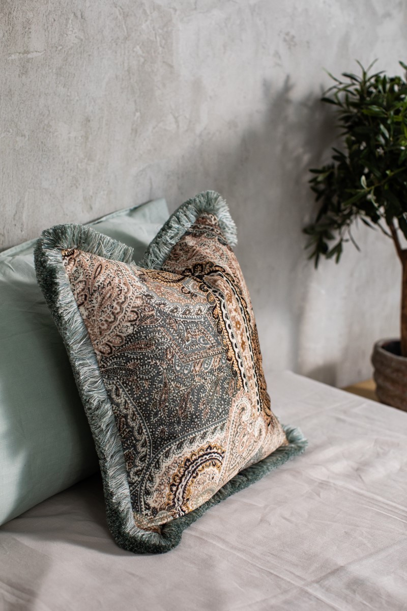 Elena Velvet Fringed Pillowcase