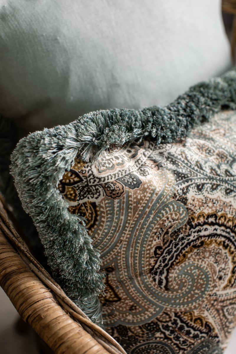 Elena Velvet Fringed Pillowcase