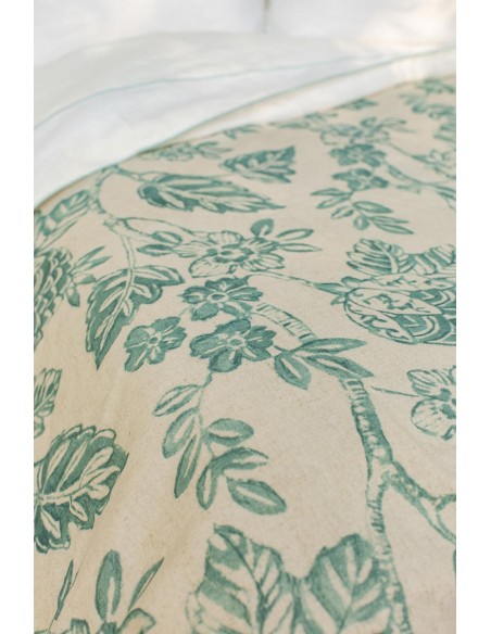 Pure Reversible Bedspread in Linen/Cotton