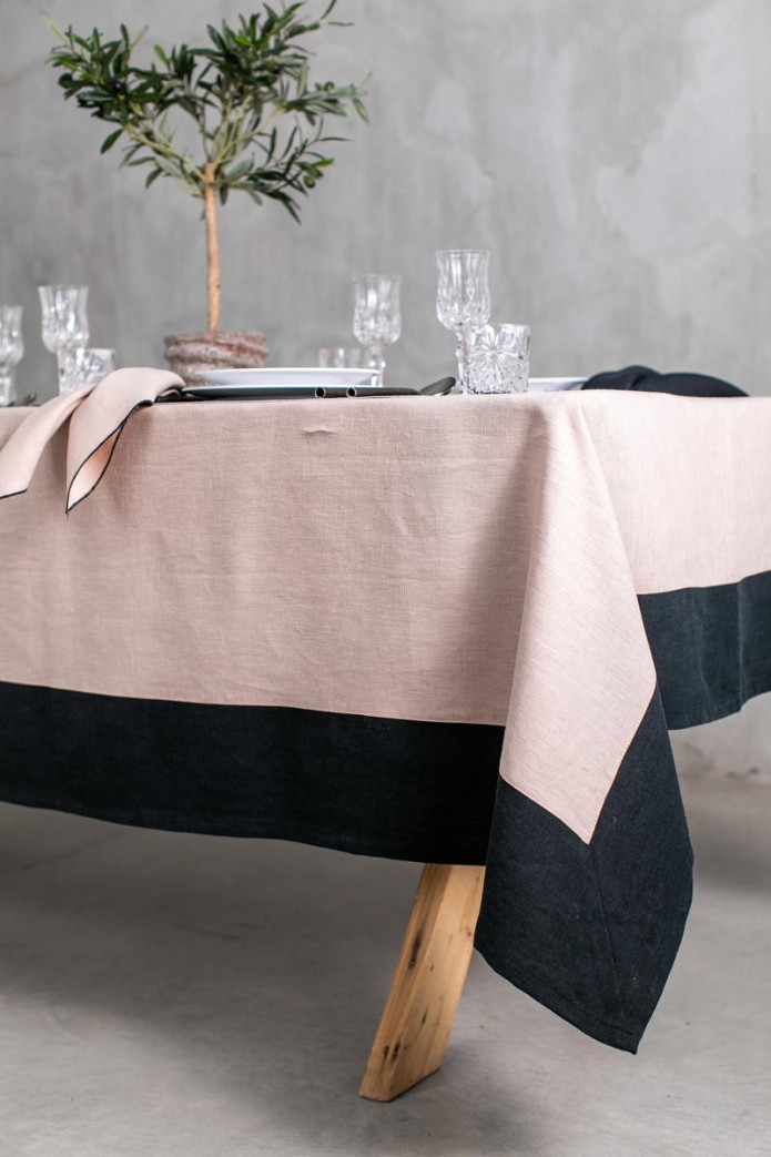 Stain Resistant Linen Bauhaus Tablecloth 2
