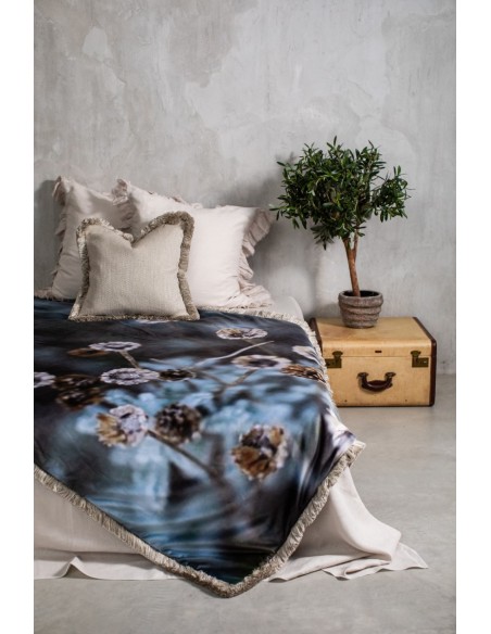 Petals Velvet Fringe Bedspread