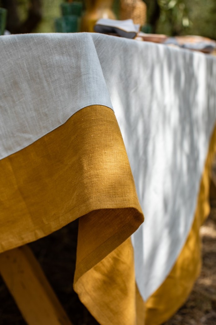 Nappe en lin Bauhaus enduit 2