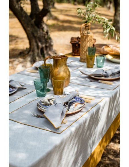 Stain Resistant Linen Bauhaus Tablecloth