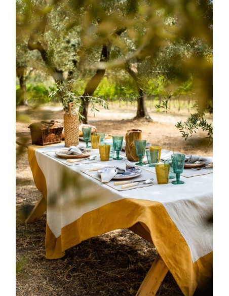 Stain Resistant Linen Bauhaus Tablecloth