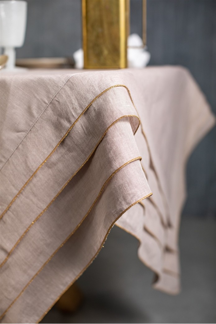 Stain Resistant Linen Sfogliatella Tablecloth