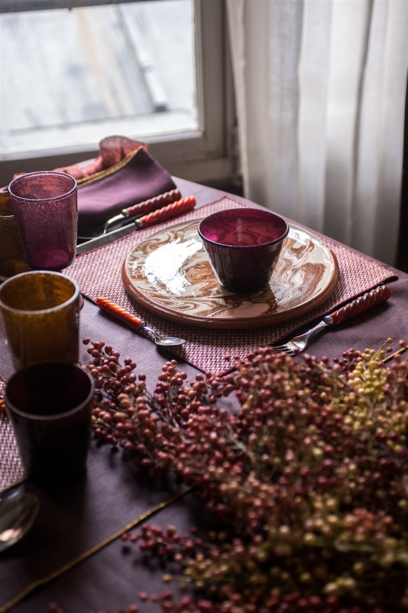 Stain Resistant Linen Sfogliatella Tablecloth