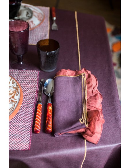 Stain Resistant Linen Sfogliatella Tablecloth