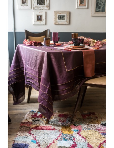 Stain Resistant Linen Sfogliatella Tablecloth