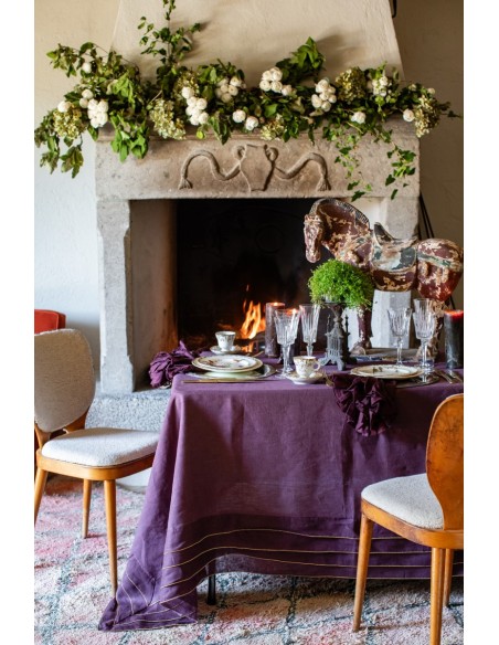 Stain Resistant Linen Sfogliatella Tablecloth