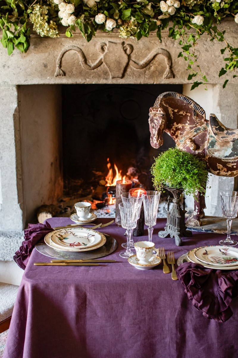 Stain Resistant Linen Sfogliatella Tablecloth