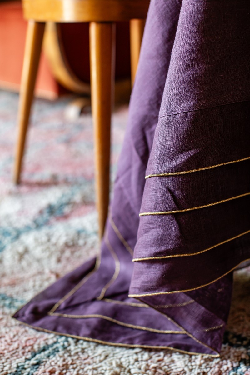 Stain Resistant Linen Sfogliatella Tablecloth
