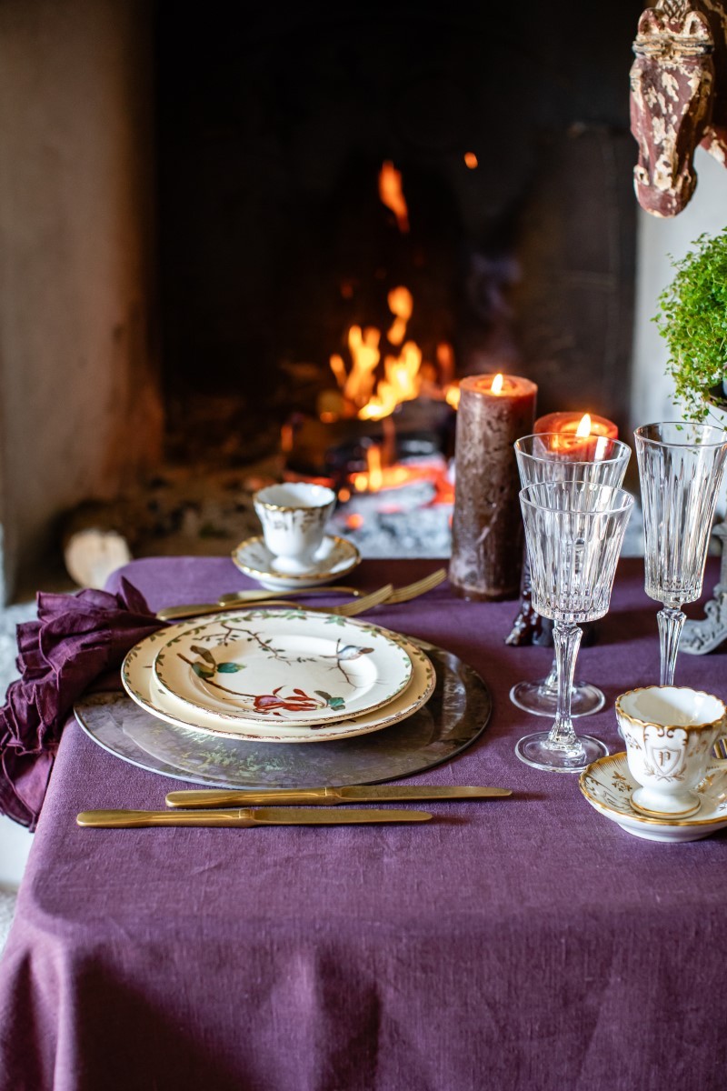 Stain Resistant Linen Sfogliatella Tablecloth