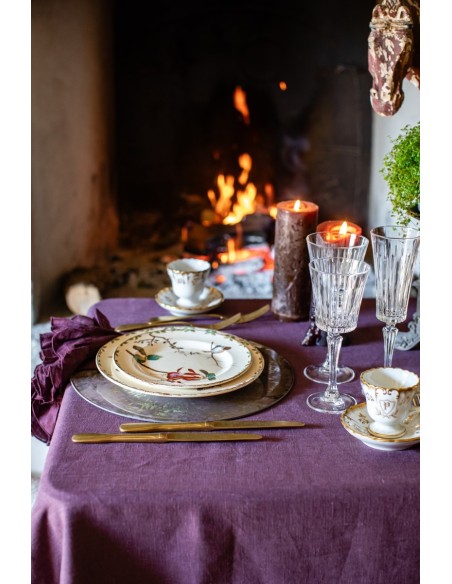 Stain Resistant Linen Sfogliatella Tablecloth