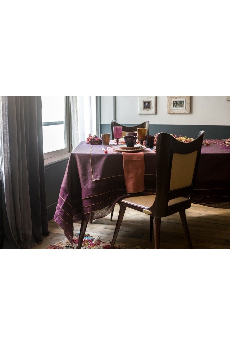 Stain Resistant Linen Sfogliatella Tablecloth