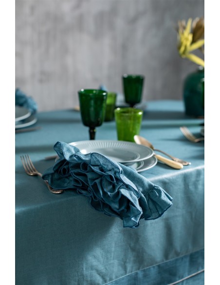 Stain Resistant Linen Sfogliatella Tablecloth